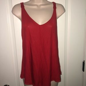 Red Blouse with cross strings in the back